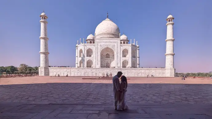 Taj Mahal Couple at Taj Mahal clicked by Harsh Rohilla